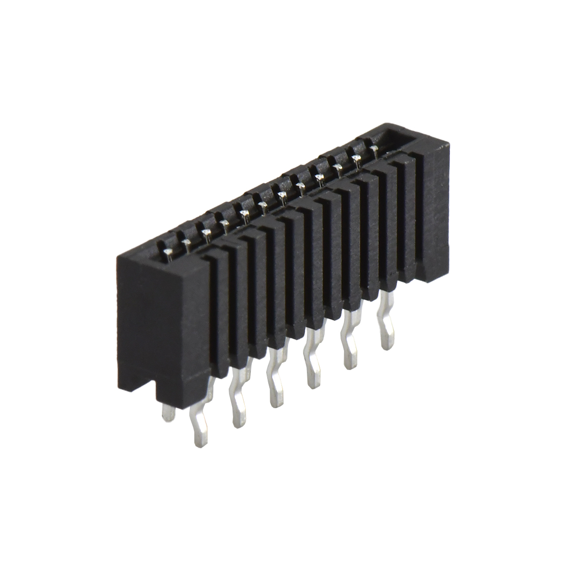 F1005 FPC FFC连接器Pitch 1.00mm 180° C型单排立插 正脚 12Pin黑色